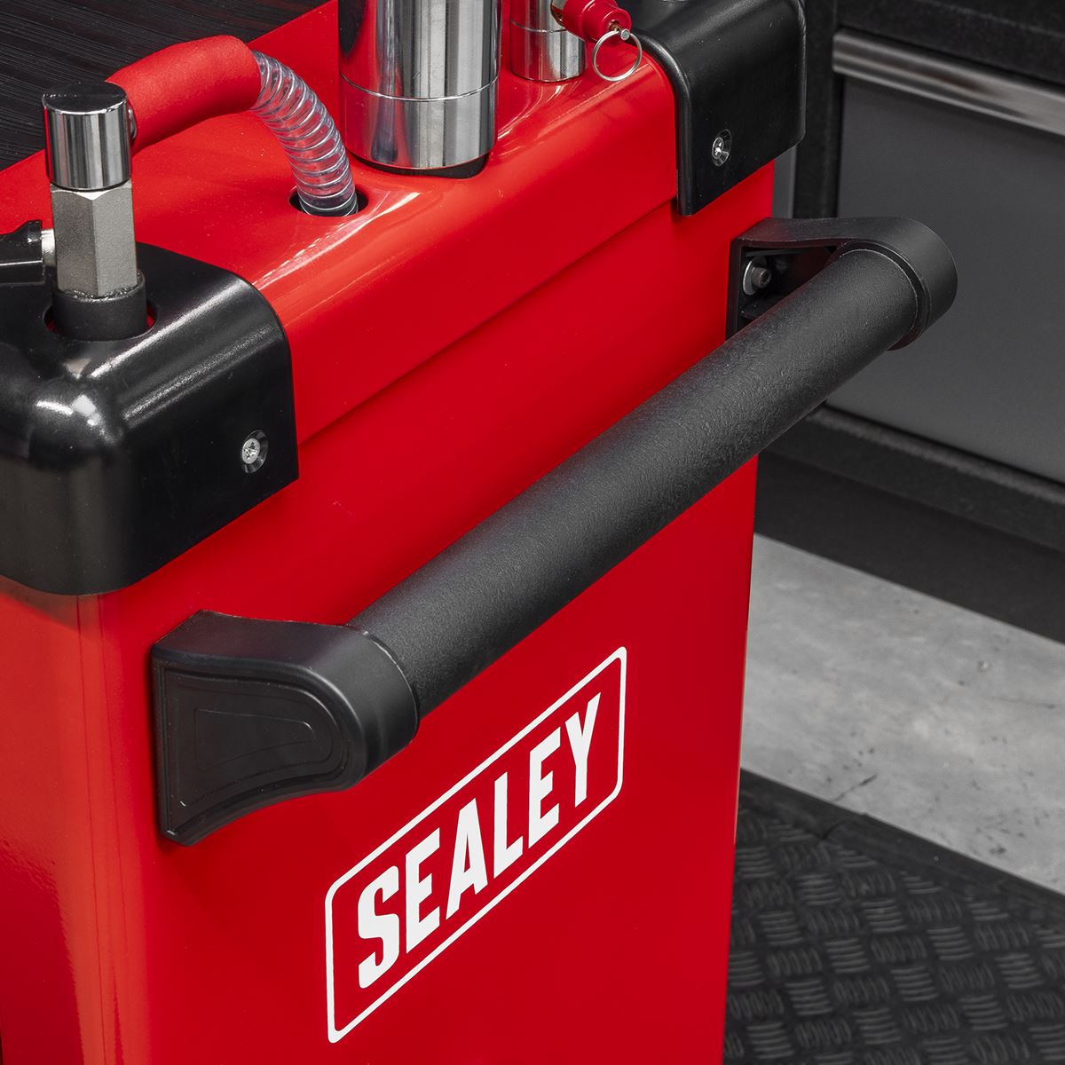 Sealey Mobile Oil Draining Station With 61pc Filter Removal Tool Set AK470DX