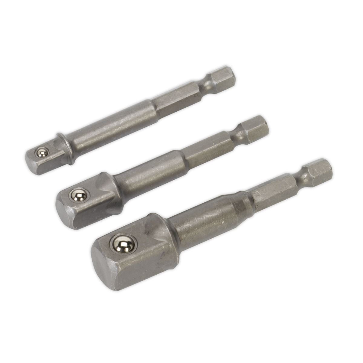 Sealey Socket Adaptor Set 3pc Power Tool Kit For Cordless Drills AK4929