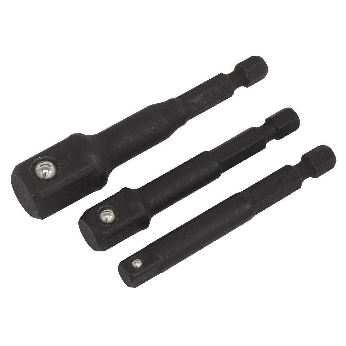 Sealey Impact Socket Adaptor Set 3pc Converts Power Drill To Nut Driver AK5521