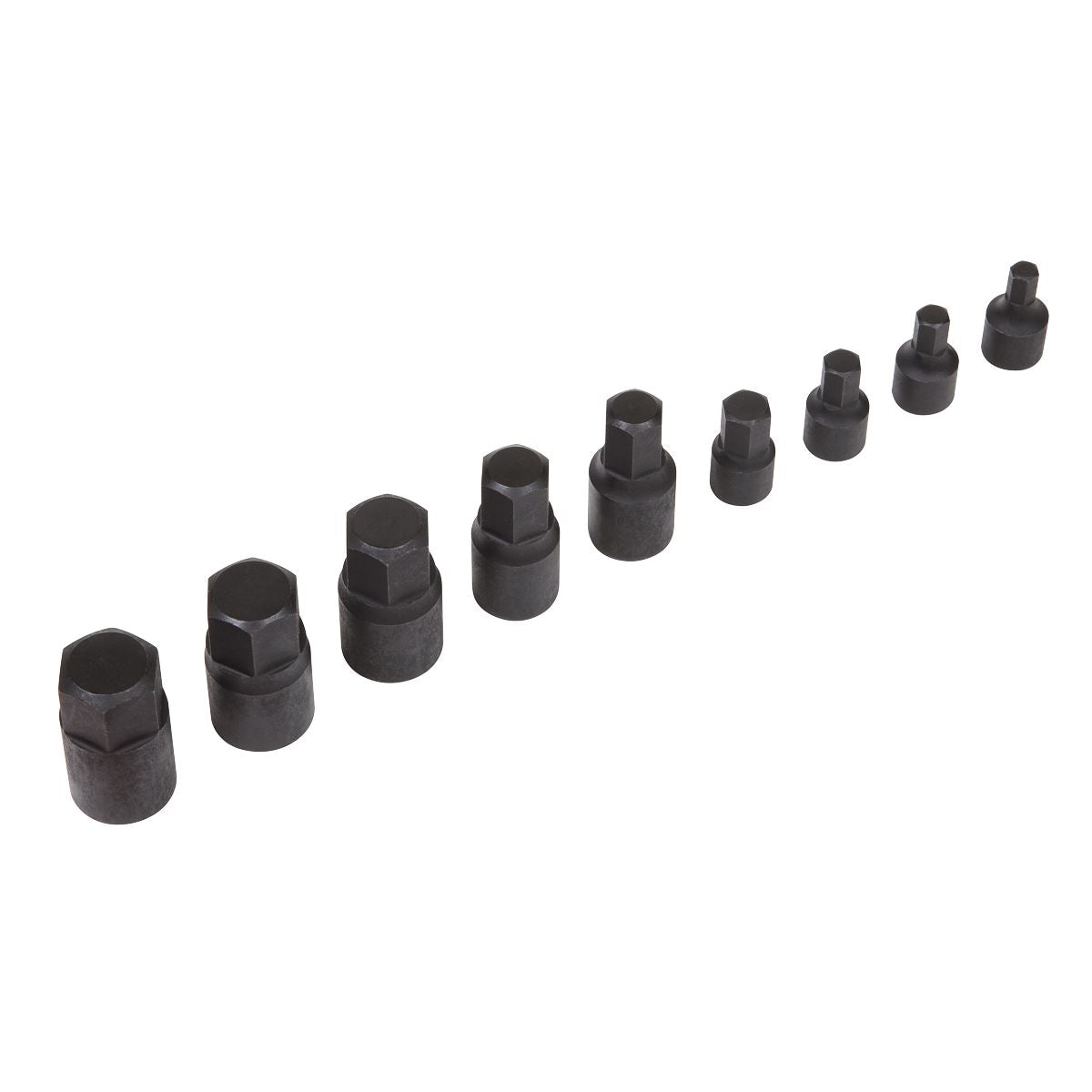Sealey Low Profile Impact Hex Socket Bit Set 1/4" & 3/8" Sq Drive 9pc - Metric AK5525