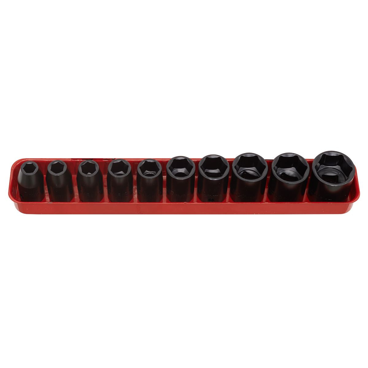 Sealey Metric Impact Socket Set 10pc 1/2"Sq Drive Single Hex Boxed AK56/11M