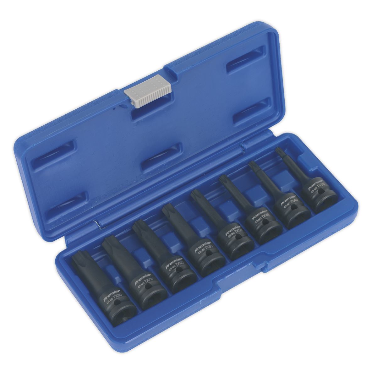 Sealey Impact TRX-Star* Socket Bit Set 8pc 1/2"Sq Drive AK5602