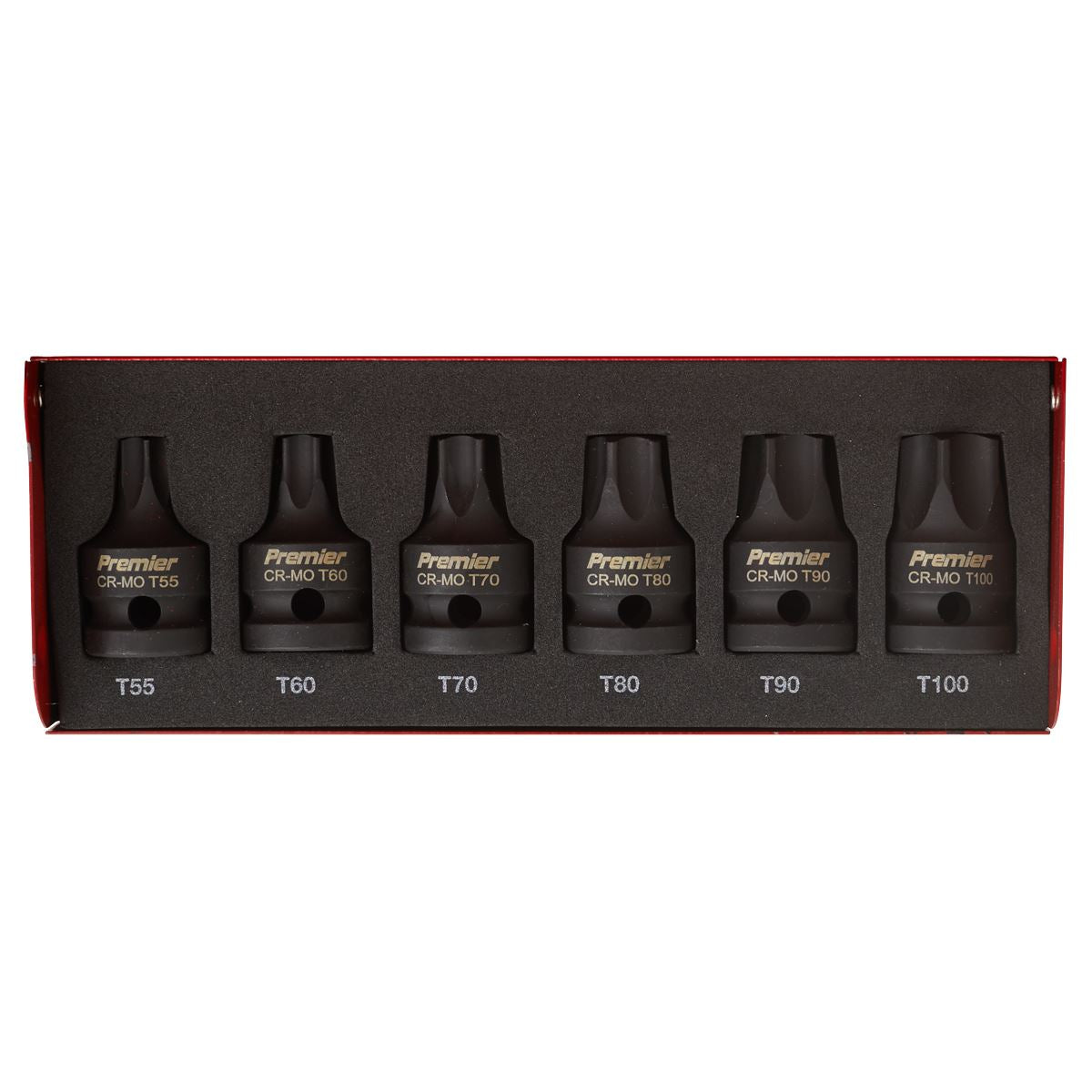 Sealey Impact TRX-Star* Socket Bit Set 6pc 1/2"Sq Drive AK5607
