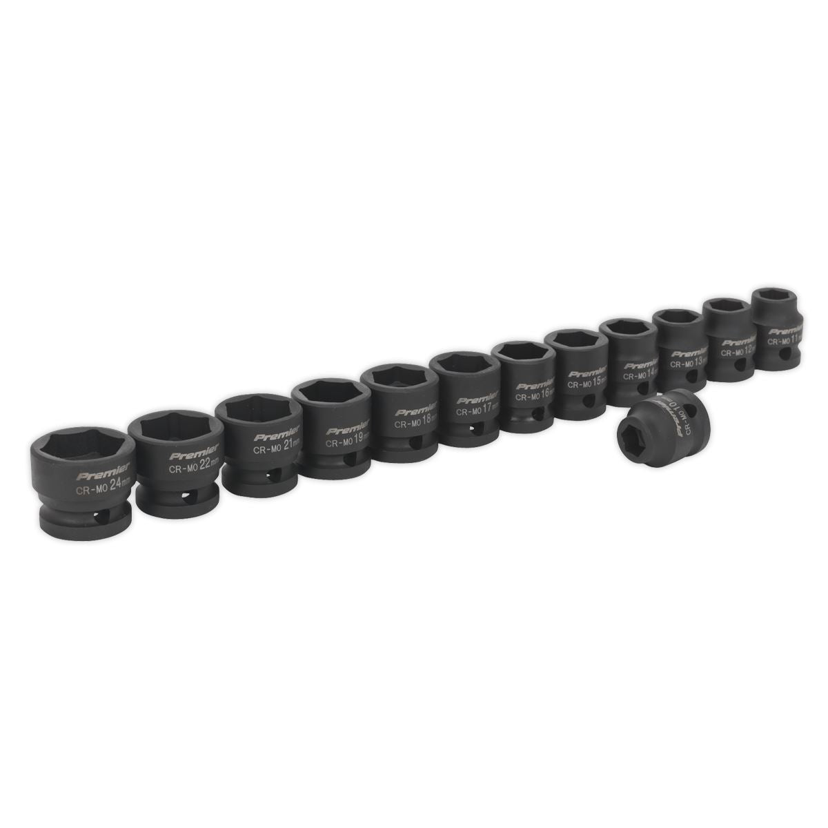 Sealey Metric Impact Socket Set 13pc 1/2"Sq Drive Low Profile AK5613LP