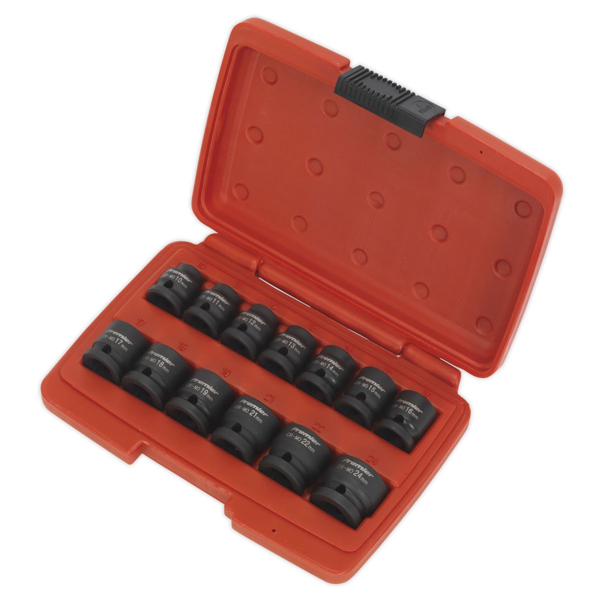 Sealey Metric Impact Socket Set 13pc 1/2"Sq Drive Low Profile AK5613LP