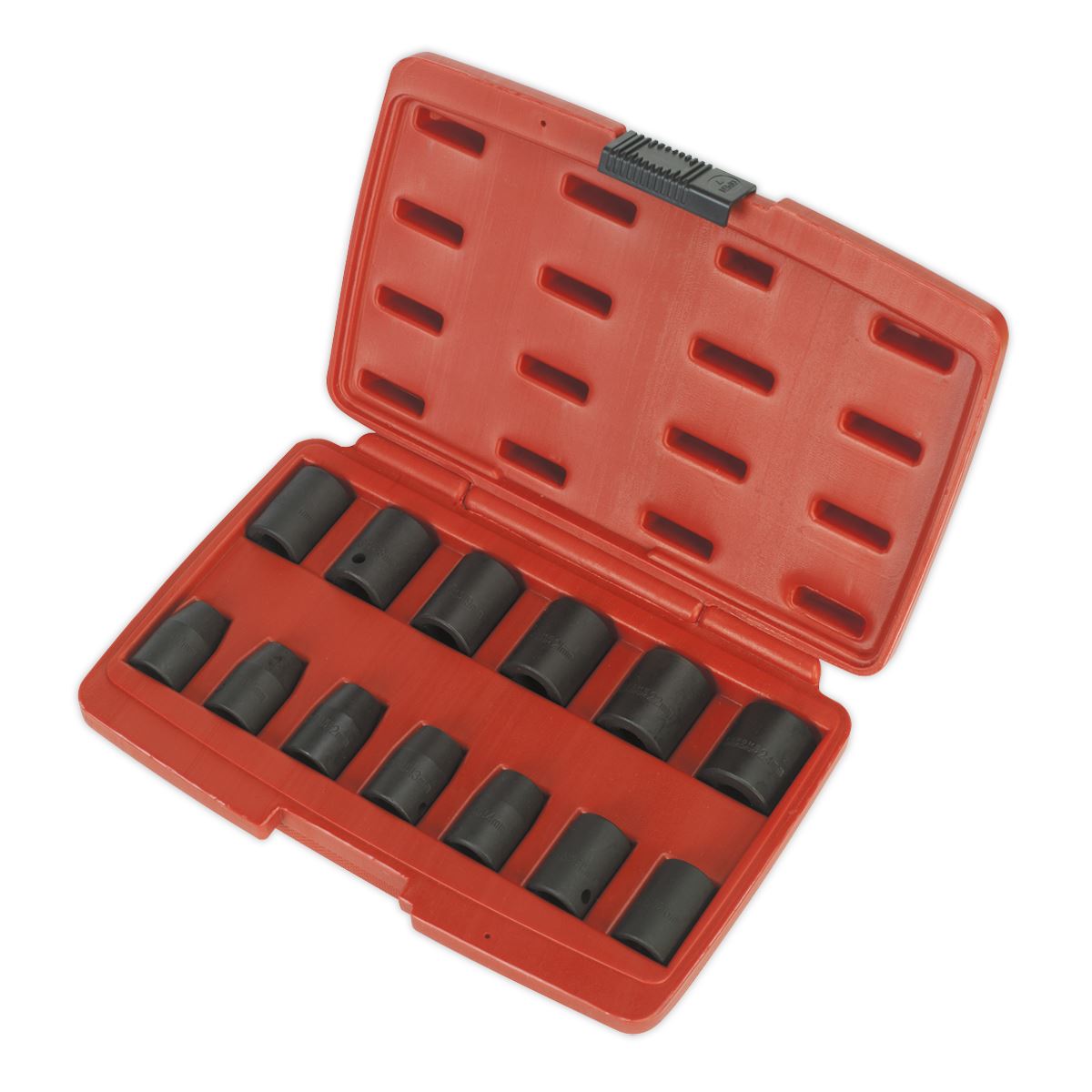 Sealey Metric Impact Socket Set 13pc 1/2"Sq Drive Single Hex Boxed AK5613M