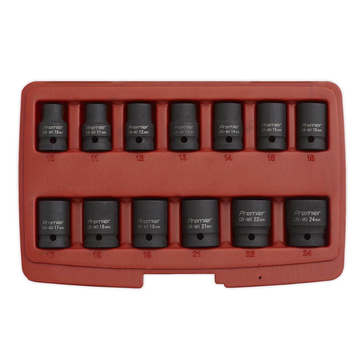 Sealey Metric Impact Socket Set 13pc 1/2"Sq Drive Total Drive AK5613TD