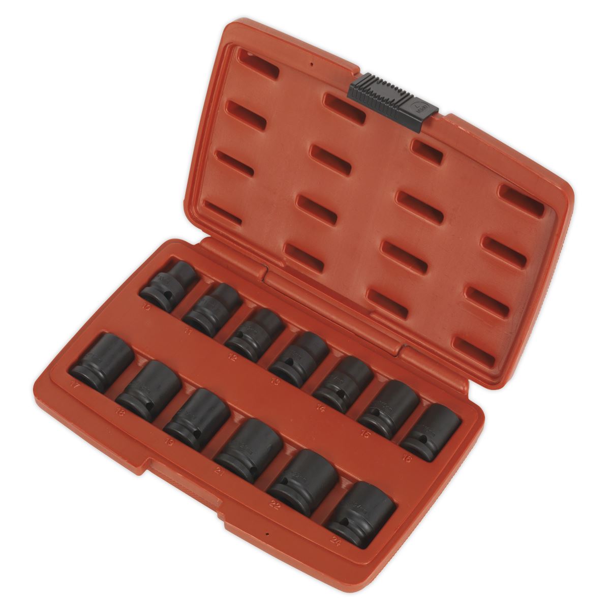 Sealey Metric Impact Socket Set 13pc 1/2"Sq Drive 12-Point Boxed AK5614M