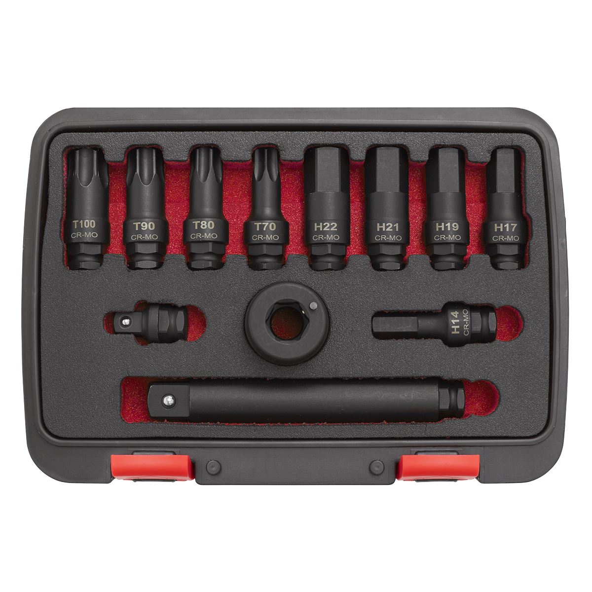Sealey Impact Socket Bit & Accessories Set 12pc 3/4"Sq Drive AK5617