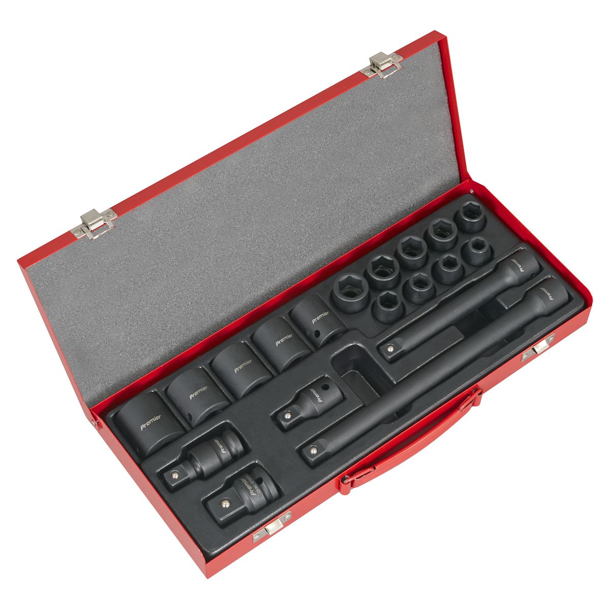 Sealey Metric Impact Socket Set 19pc 1/2"Sq Drive Single Hex Boxed AK5619M