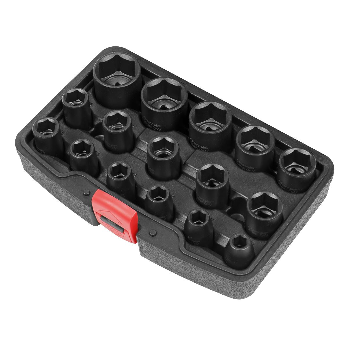 Sealey Metric Impact Socket Set 16pc 1/2"D Standard Length Single Hex AK5624M