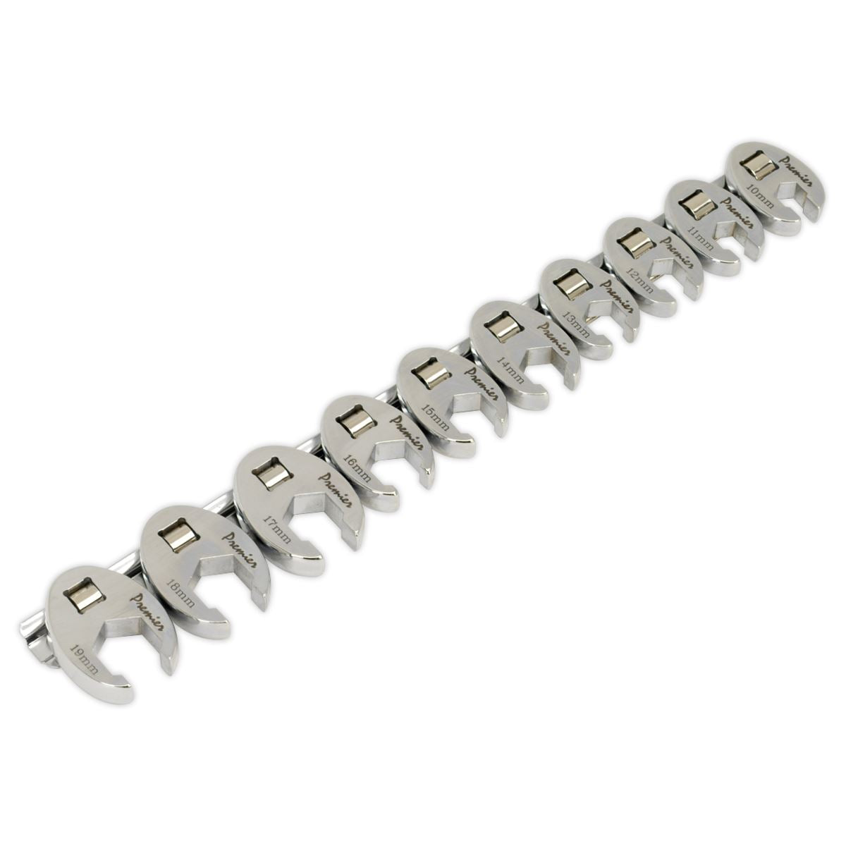 Sealey Crow's Foot Spanner Set 10pc 3/8"Sq Drive - Metric AK598