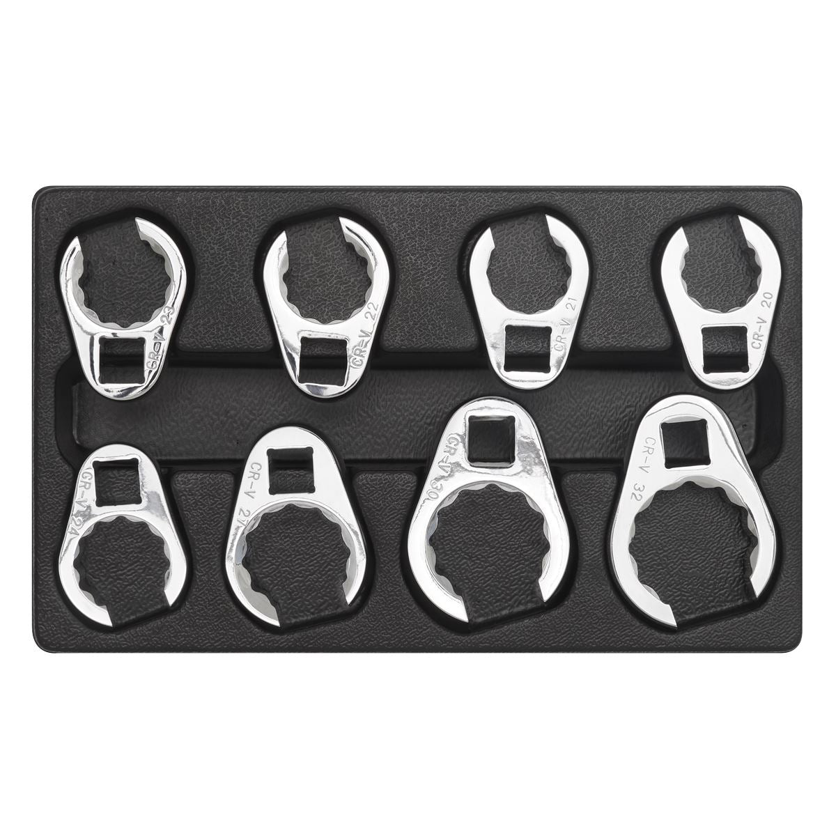 Sealey Crows Foot Spanner Set 8pc 1/2"Sq Drive Metric AK5981