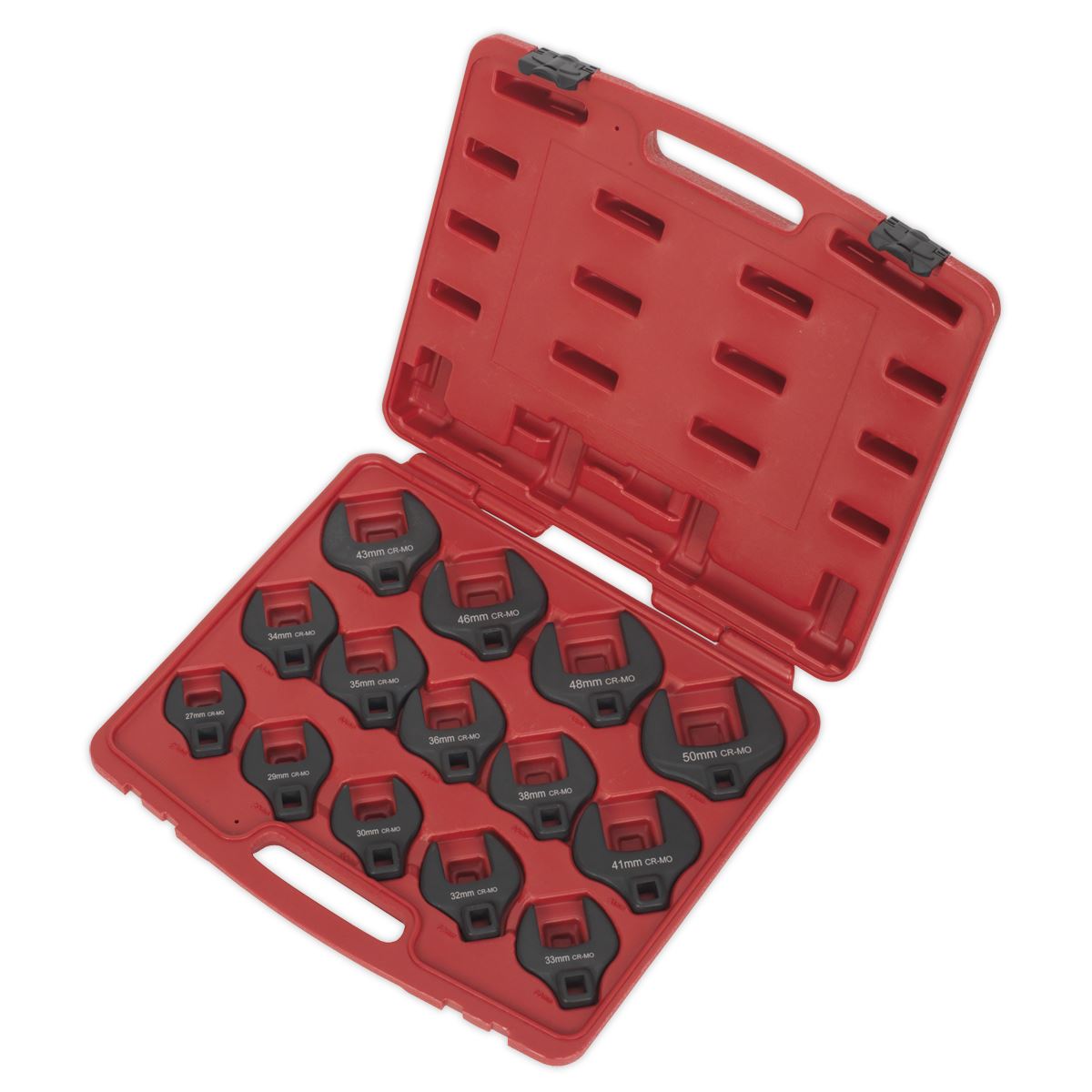 Sealey Crow's Foot Spanner Set 14pc 1/2"Sq Drive Metric AK59831
