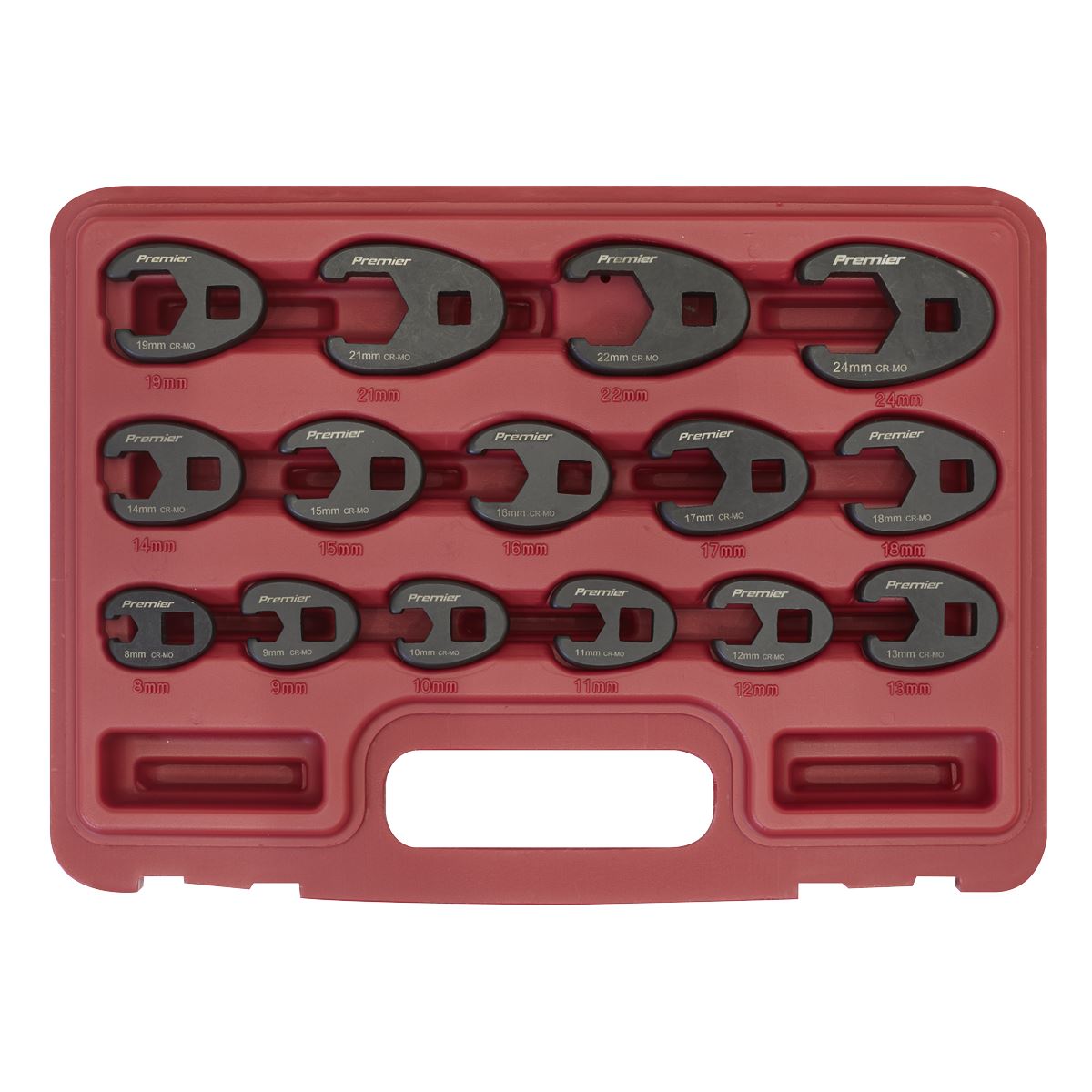Sealey Crows Foot Spanner Set 15pc 3/8"Sq Drive Metric AK5983