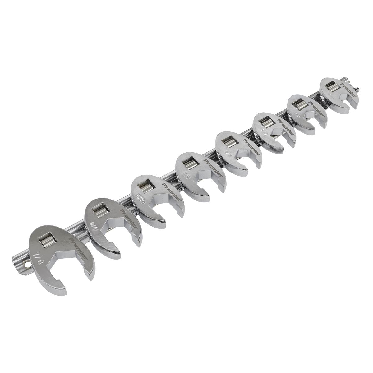 Sealey Crows Foot Spanner Set 8pc 3/8"Sq Drive Imperial AK599