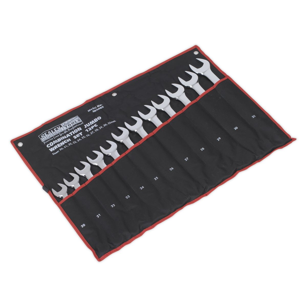 Sealey Combination Spanner Set 12pc Jumbo Metric AK6082