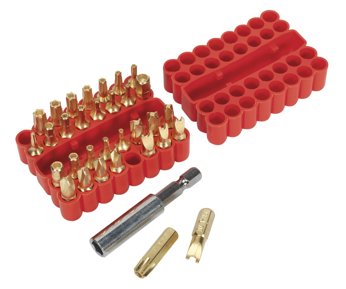Sealey Security Bit & Magnetic Adaptor Set 33pc AK614