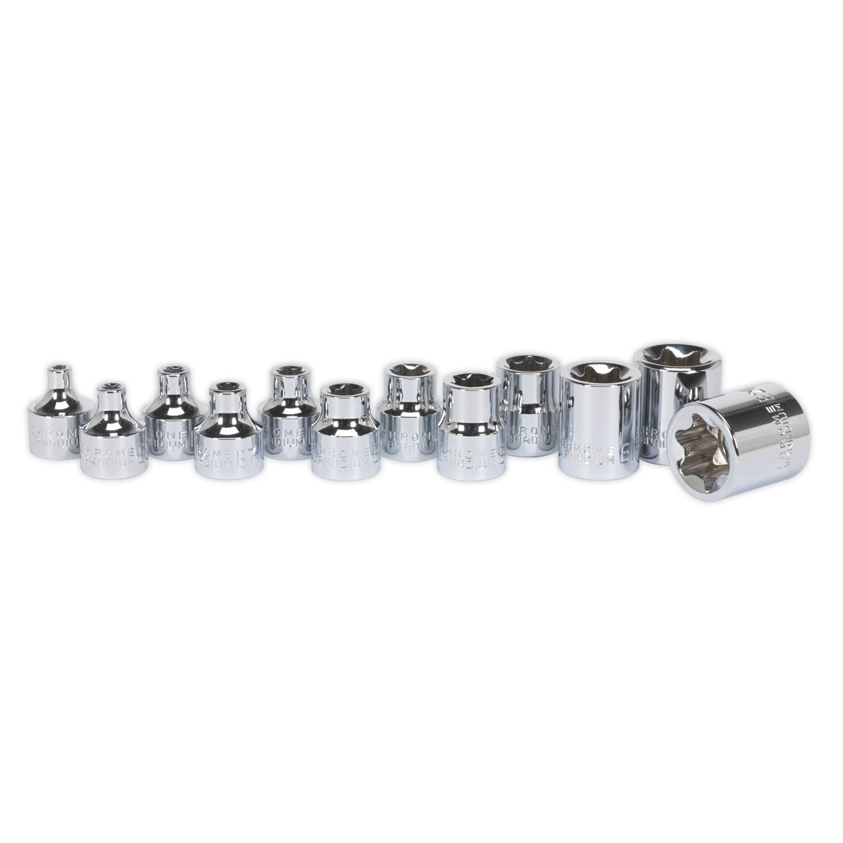 Sealey Torx Star Socket Set 12pc 3/8"Sq Drive E4-E20 AK61806