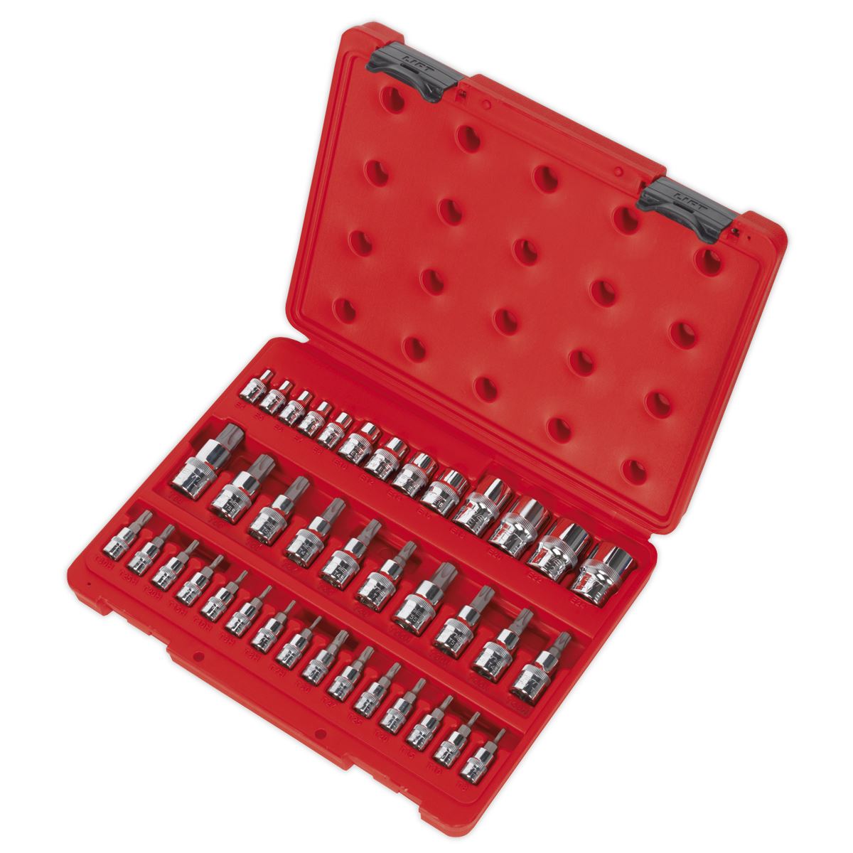 Sealey TRX-Star* Socket & Security Socket Bit Set 38pc 1/4", 3/8" & 1/2"Sq Drive AK6197