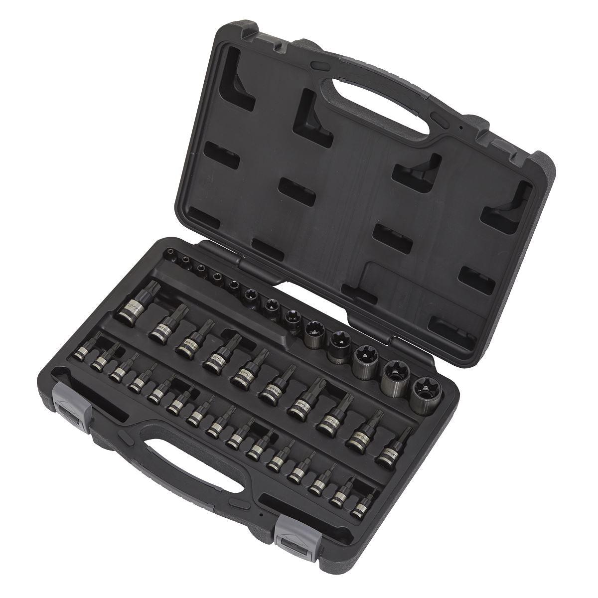 Sealey TRX-Star* Socket & Security Socket Bit Set 38pc 1/4", 3/8" & 1/2"Sq Drive AK6197B