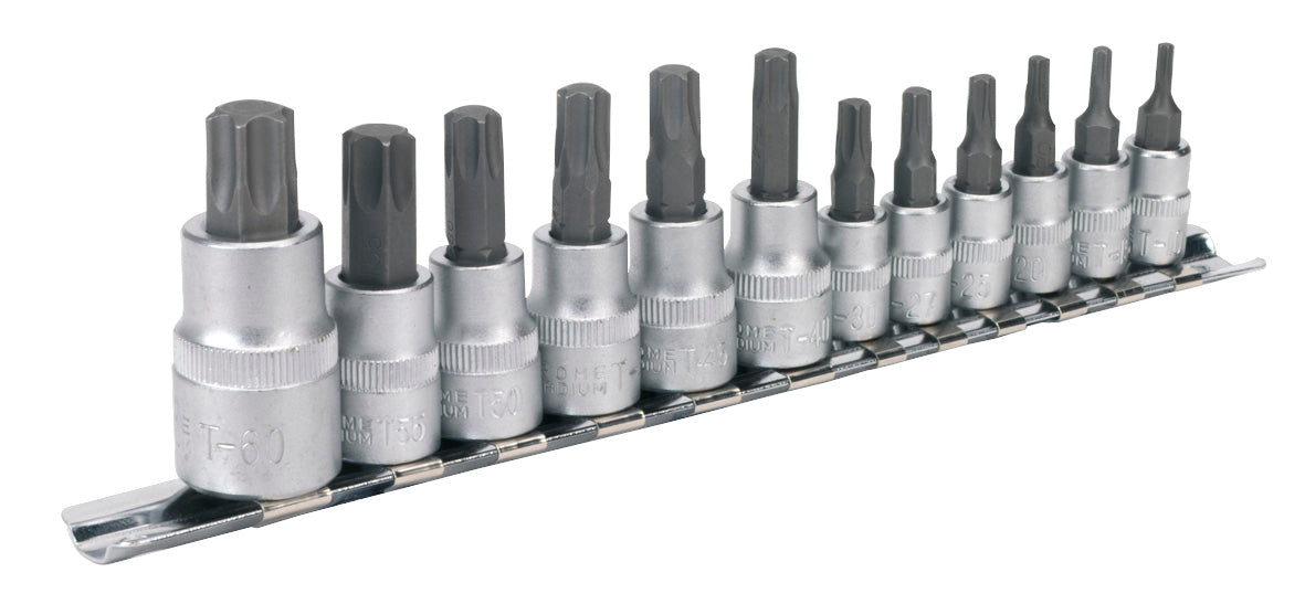 Sealey TRX-Star* Socket Bit Set 12pc 1/4", 3/8" & 1/2"Sq Drive AK6213