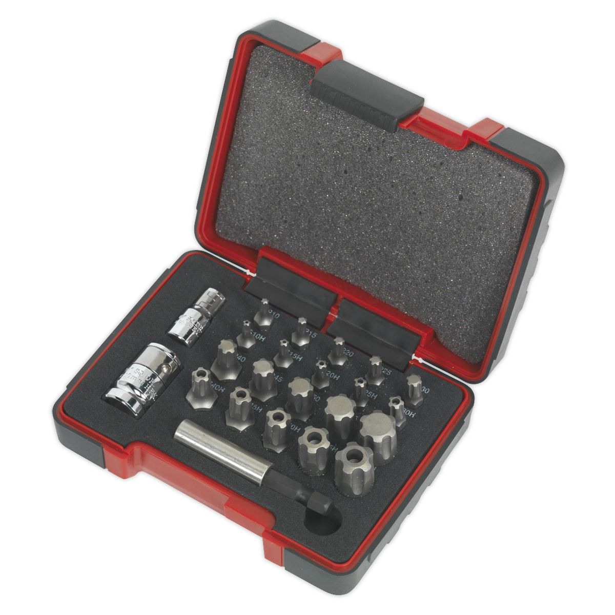 Sealey TRX-P* & Security TRX-TS* Bit Set 23pc 1/4" & 3/8"Sq Drive AK6226