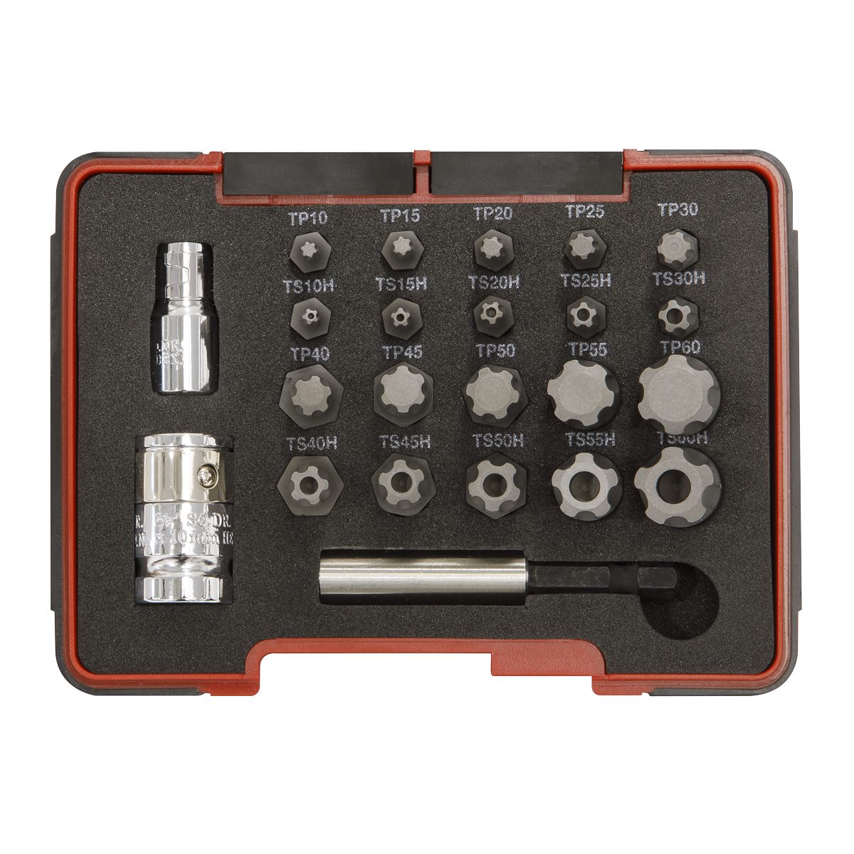 Sealey TRX-P* & Security TRX-TS* Bit Set 23pc 1/4" & 3/8"Sq Drive AK6226