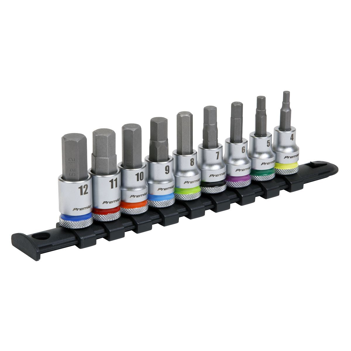 Sealey Hex Socket Bit Set 9pc 3/8"Sq Drive - Platinum AK6250