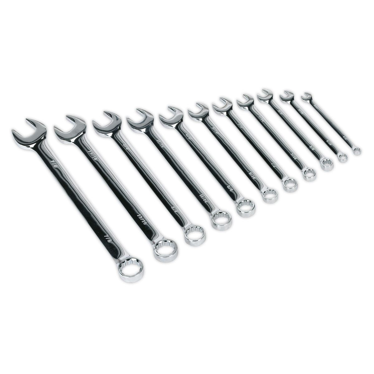 Sealey Combination Spanner Set 11pc Imperial AK630AF