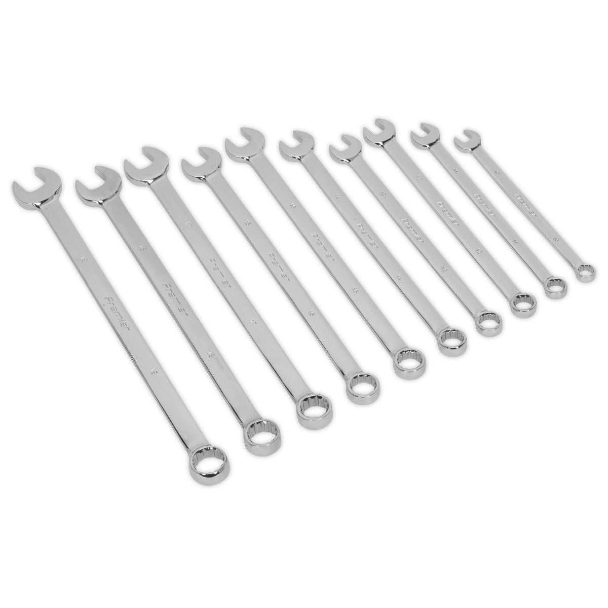 Sealey Combination Spanner Set 10pc Extra-Long Metric AK6310