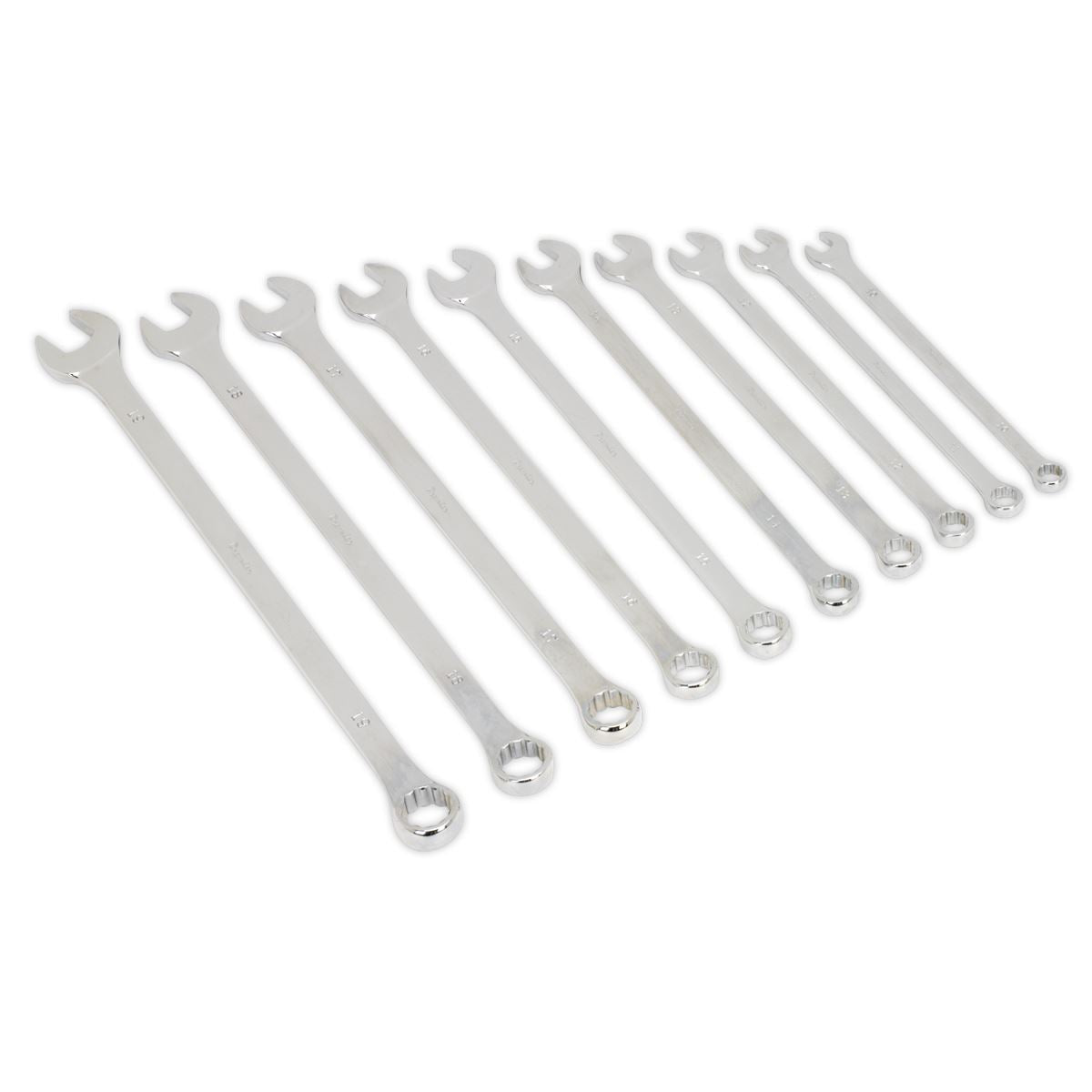 Sealey Combination Spanner Set 10pc Extra-Long Metric AK6310