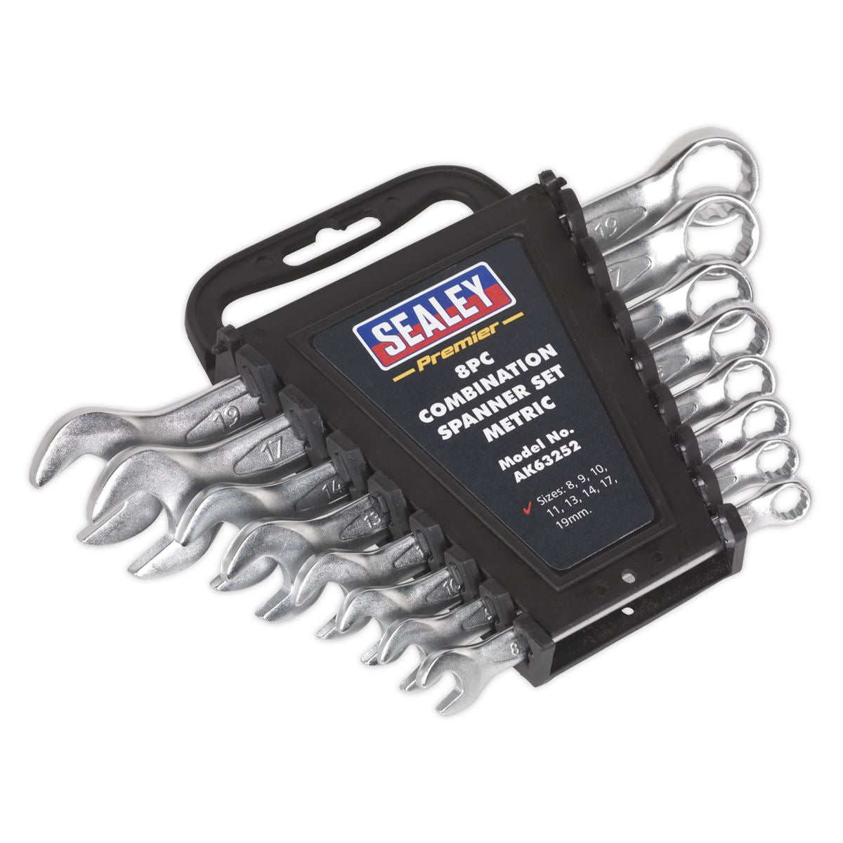 Sealey Combination Spanner Set 8pc Cold Stamped Metric AK63252