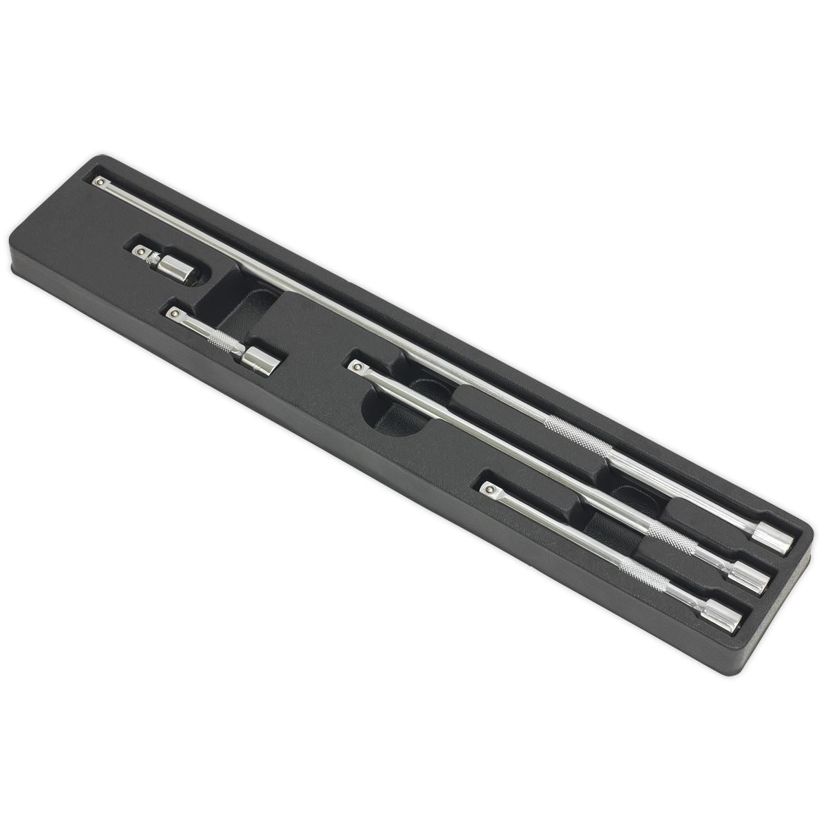 Sealey 3/8"Sq Drive Extension Bar Set 5pc Sizes: 38, 75, 150, 250, 450mm AK6341