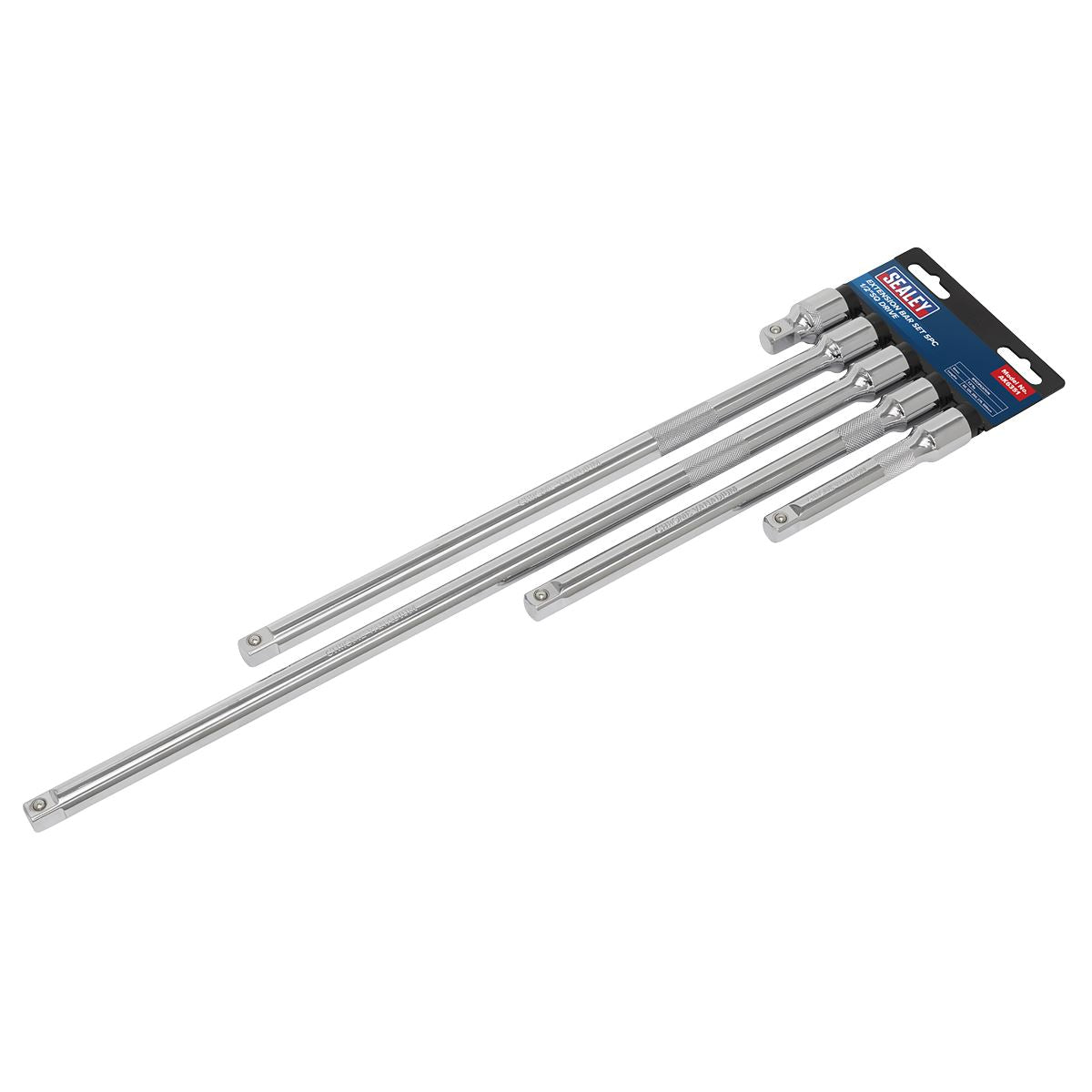Sealey Extension Bar Set 5pc 1/2"Sq Drive Sizes 50, 125, 250, 375, 500mm AK6351