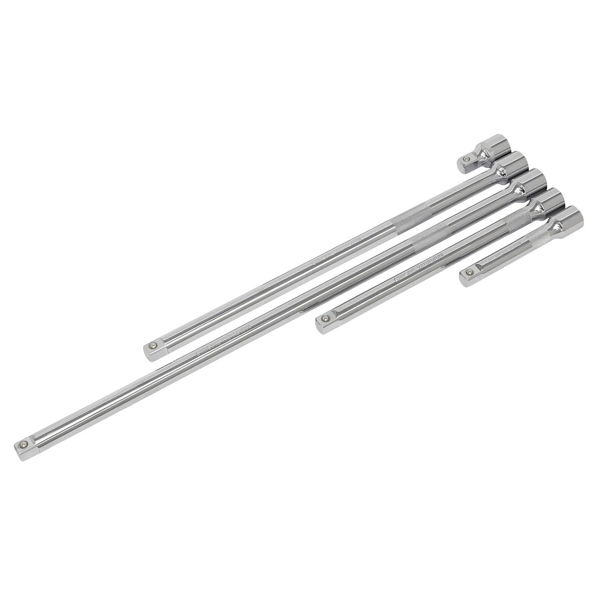 Sealey Extension Bar Set 5pc 1/2"Sq Drive Sizes 50, 125, 250, 375, 500mm AK6351