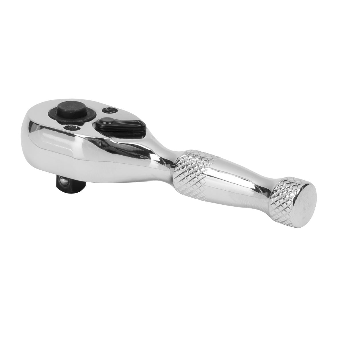 Sealey 1/4"Sq Drive Stubby Ratchet Wrench Pear Head Flip Reverse AK660S