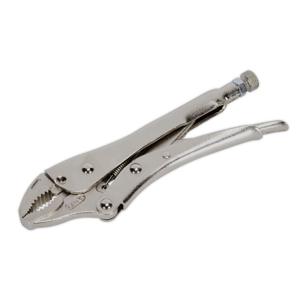 Sealey Locking Pliers Curved Jaws 185mm 0-38mm Capacity AK6820