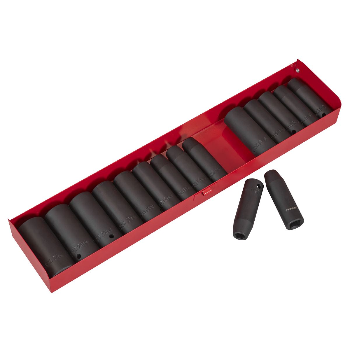 Sealey Metric Imperial Deep Impact Socket Set 16pc 1/2"D Single Hex AK685