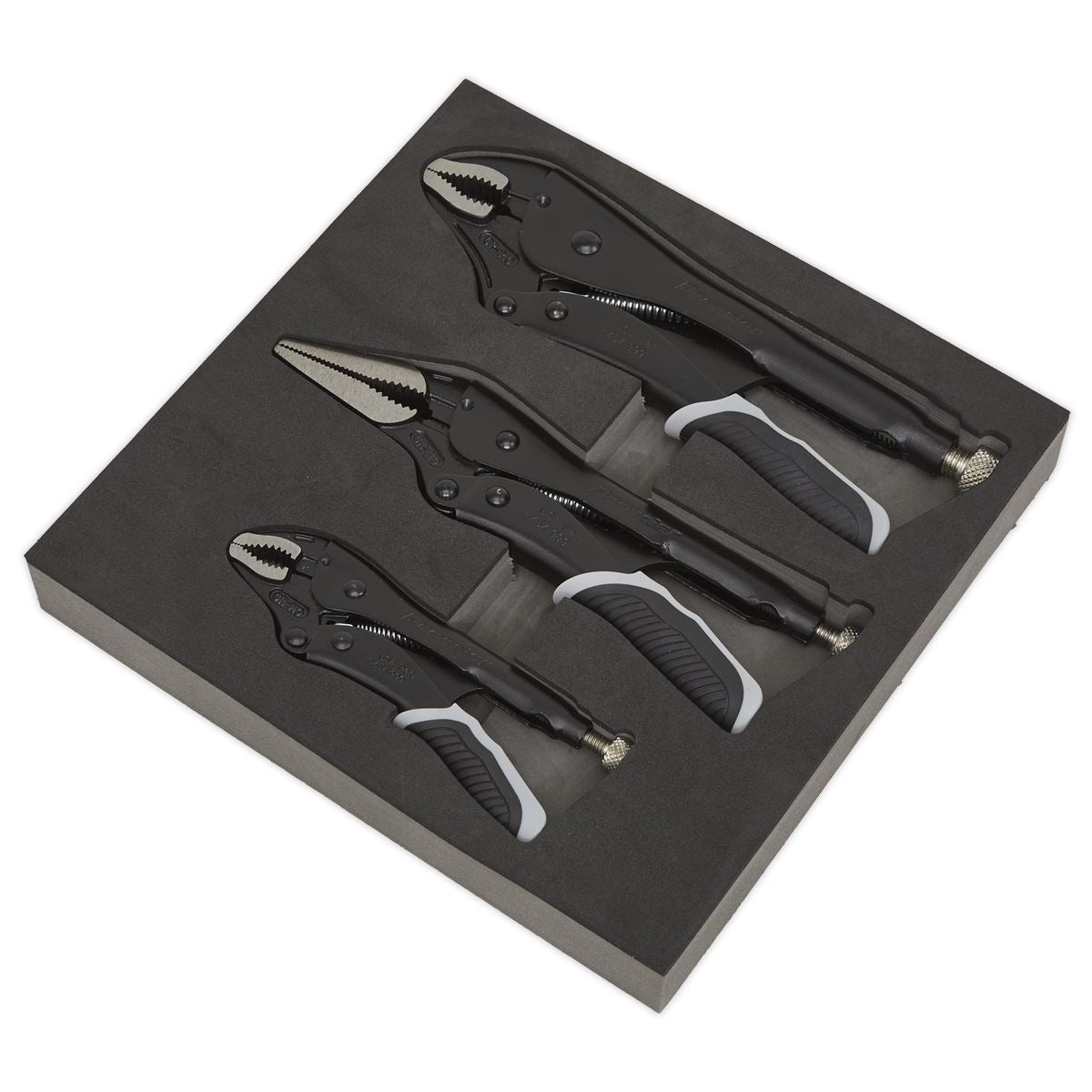 Sealey Locking Pliers Set 3pc Quick Release - Black Series AK6863B