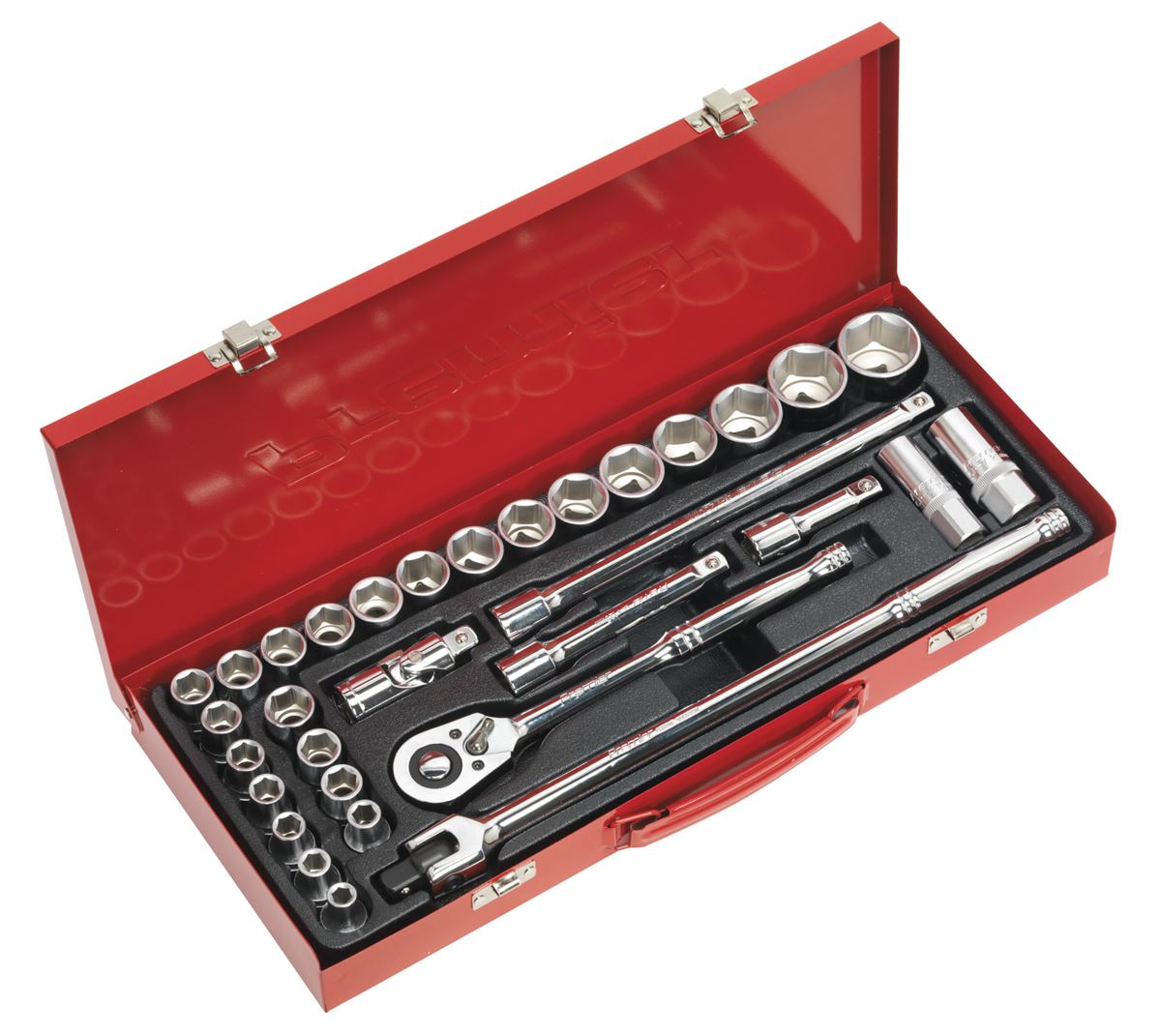 Sealey Metric Imperial Socket Set 32pc 1/2"D 6pt Standard Length AK693
