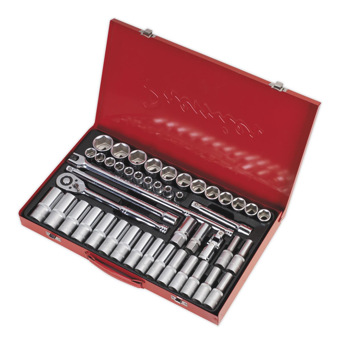 Sealey Metric Socket Set 46pc 1/2"D 6pt Deep And Standard AK6941