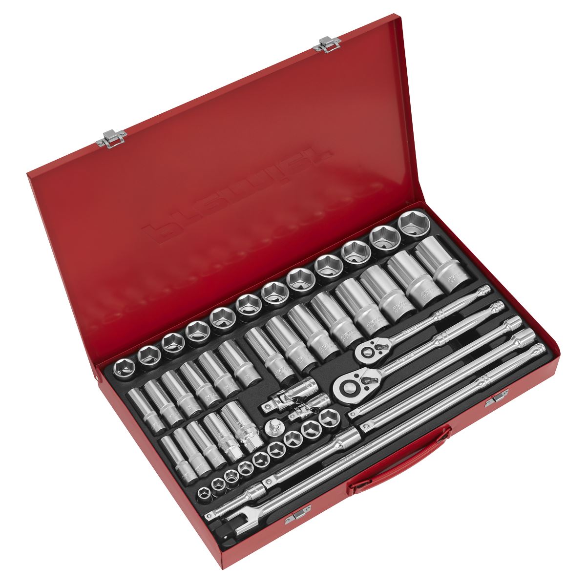Sealey Metric Socket Set 50pc 3/8" & 1/2"D 6pt Deep And Standard AK6942