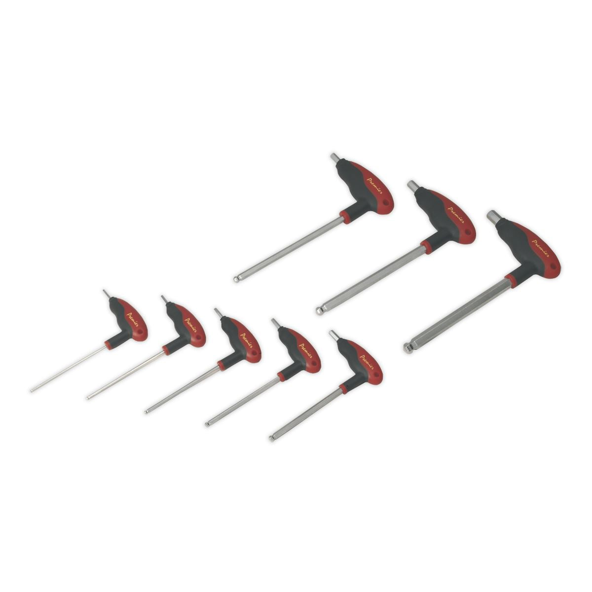 Sealey Ball-End Hex Key Set 8pc T-Handle Metric AK7144