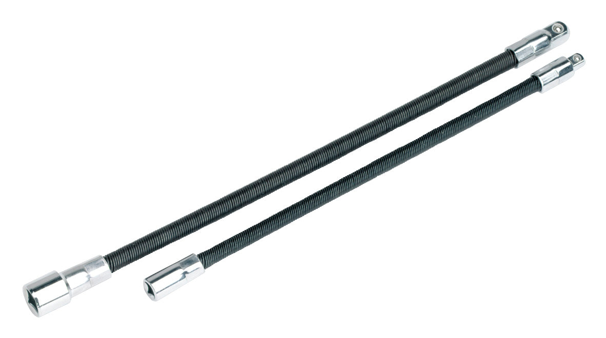 Sealey Flexible Extension Adaptor Set 2pc 1/4"D x 254mm & 3/8"D x 305mm AK7342