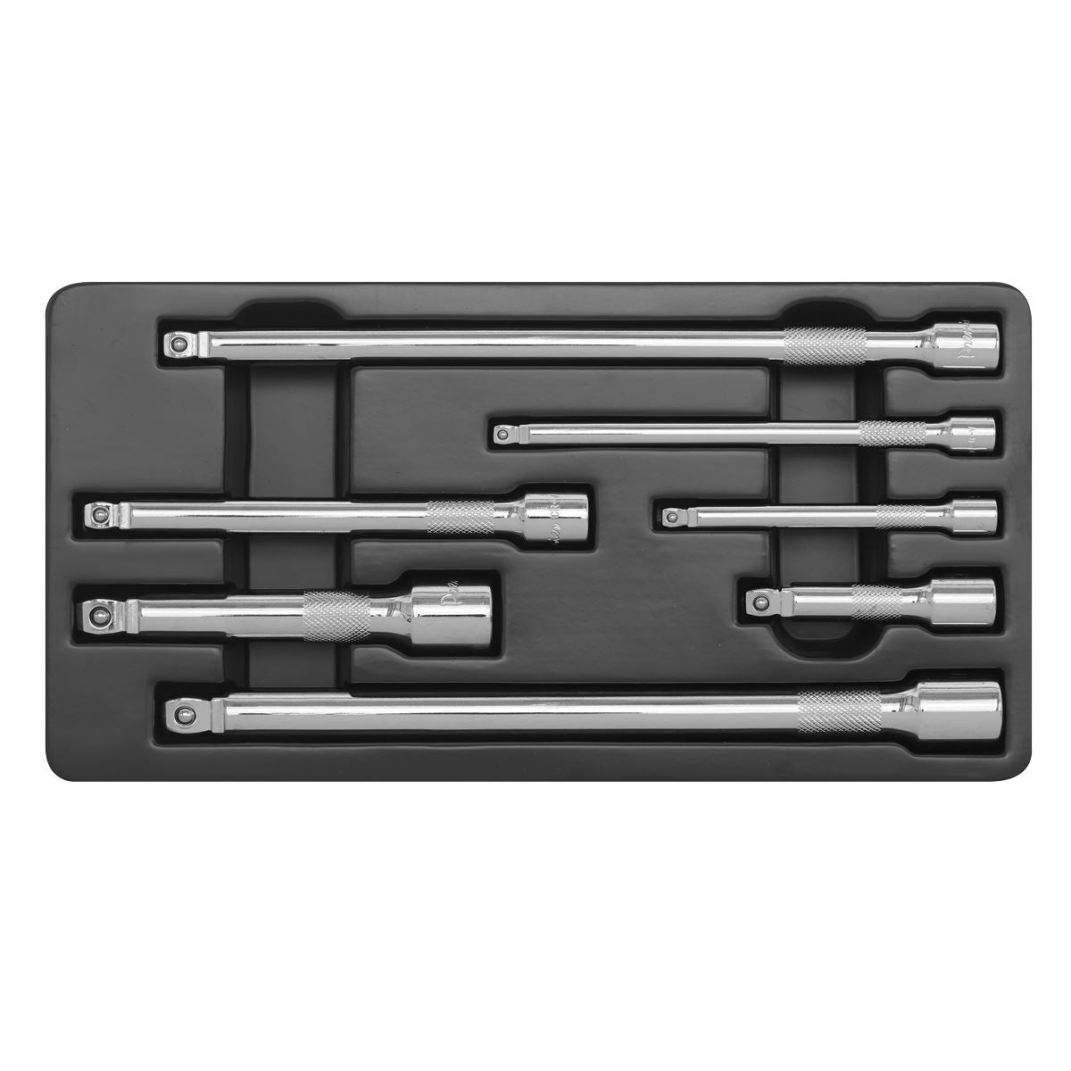 Sealey Wobble Rigid Extension Bar Set 7pc 1/4", 3/8" & 1/2"Sq Drive AK770
