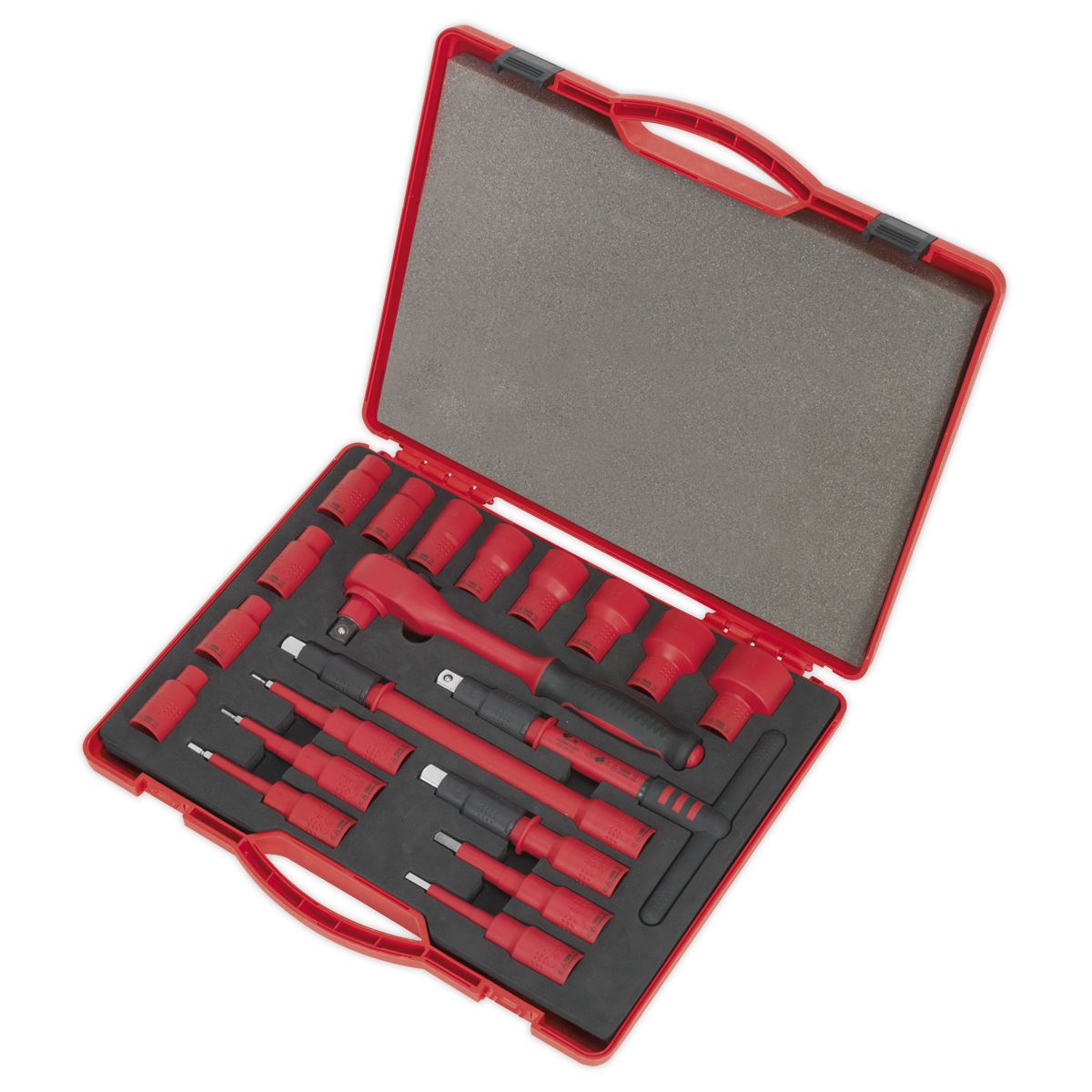 Sealey Metric Insulated Socket Set 20pc 1/2"D WallDrive VDE Approved AK7941