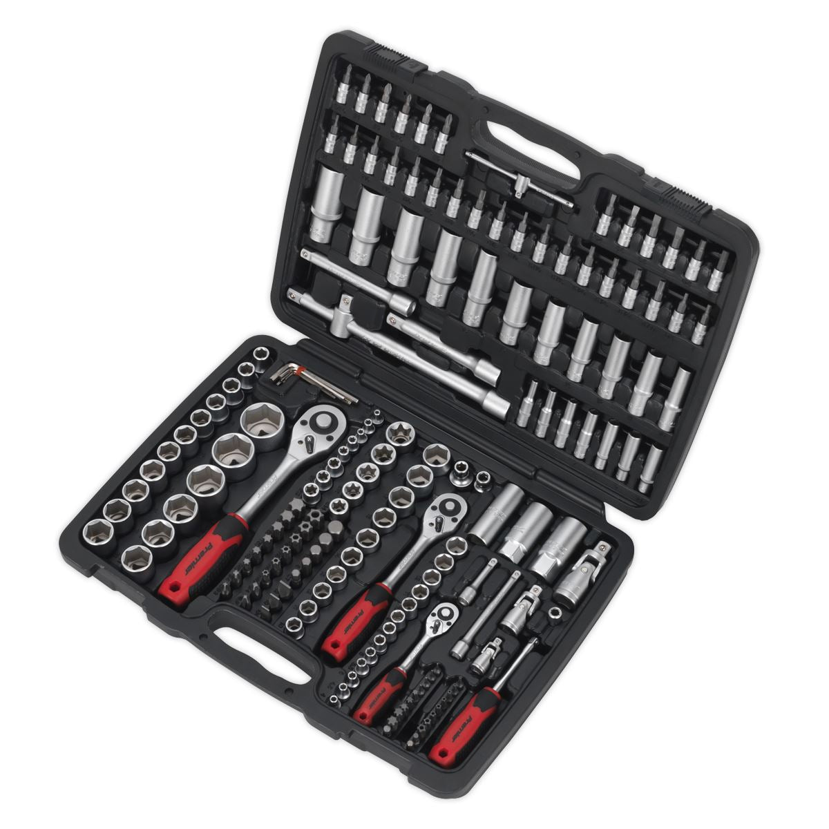 Sealey Metric Socket And Bit Set 172pc 1/4" 3/8" 1/2"D 6pt Single Hex AK7955EU