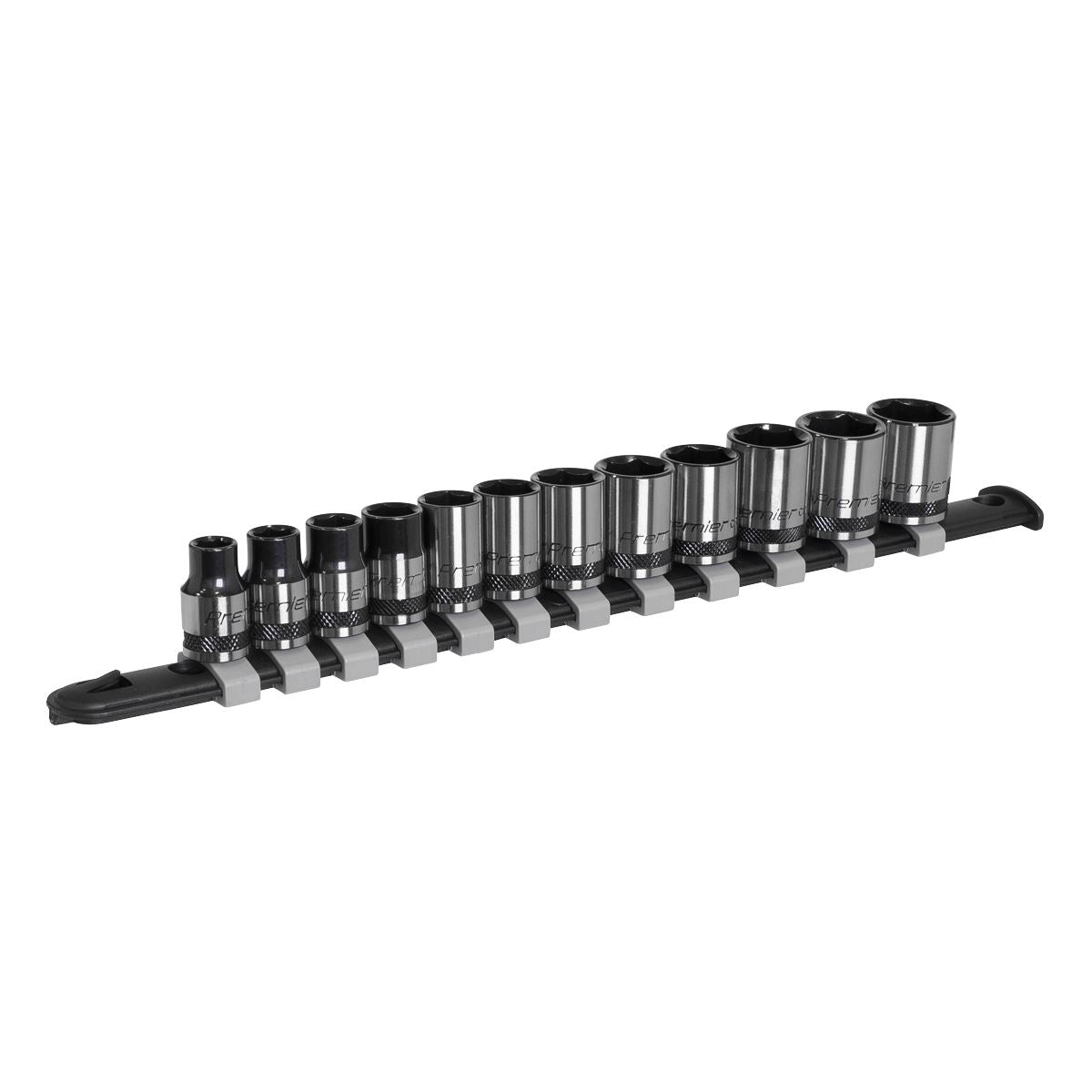 Metric Socket Set 12pc 3/8"Sq Drive Black Series Single Hex Sealey AK7992