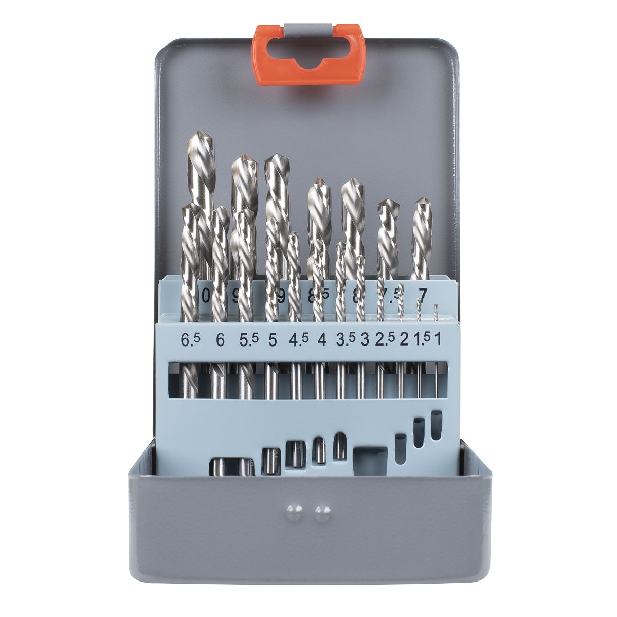 Sealey Left-Hand Spiral Drill Bit Set 19pc Extraction Of Studs & Screws AK8190